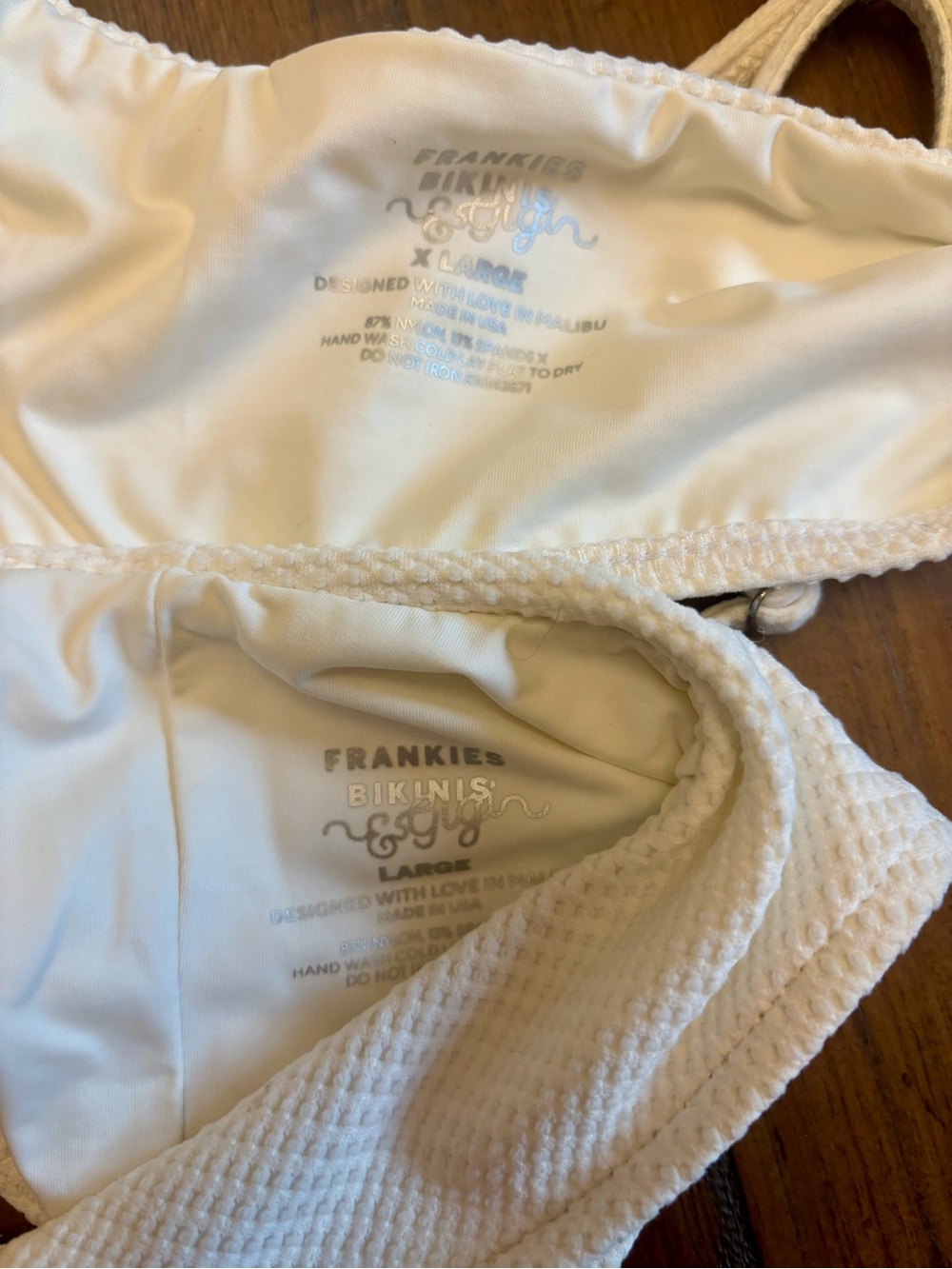 Frankie’s bikinis x Gigi HADID white waffle bikini set - Picture 13 of 14